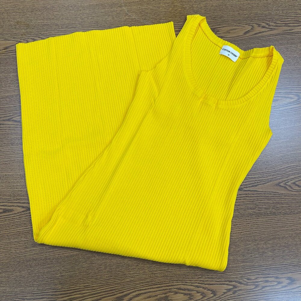 Cotton Citizen Ibiza Midi Dress, Yellow - Medium - NWT - Picture 2 of 8
